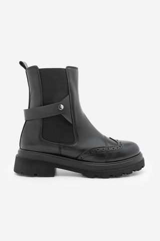 Kadın Lastikli Günlük Bot Sarfen - Siyah