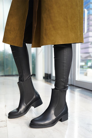 Kadın Lastikli Topuklu Günlük Bot Espato - Siyah