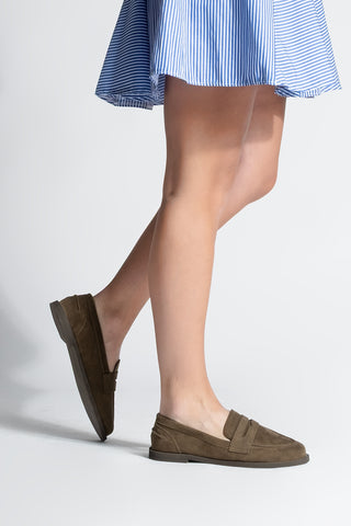 Kadın Loafer Günlük Ayakkabı Benif - Kahve Süet