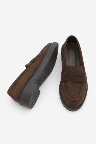 Kadın Loafer Günlük Ayakkabı Fonle - Kahve Süet