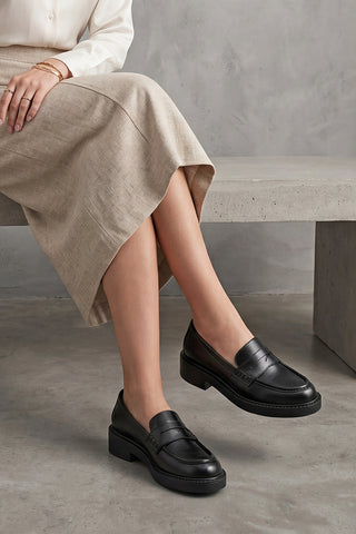 Kadın Loafer Günlük Ayakkabı Fonle - Siyah