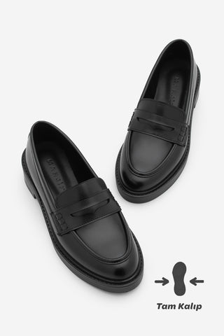 Kadın Loafer Günlük Ayakkabı Fonle - Siyah