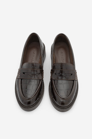 Kadın Loafer Günlük Ayakkabı Fonle - Kahve Croco