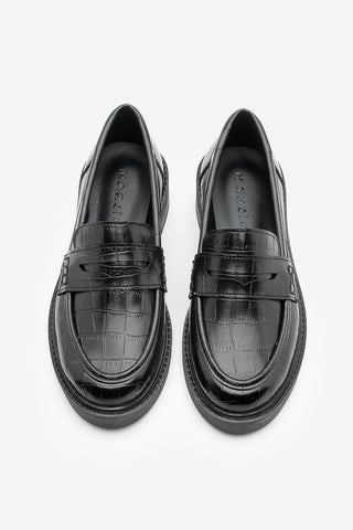 Kadın Loafer Günlük Ayakkabı Fonle - Siyah Croco