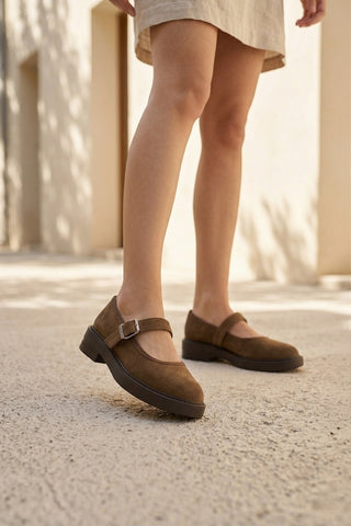 Kadın Loafer Günlük Ayakkabı Norgi - Taba Süet