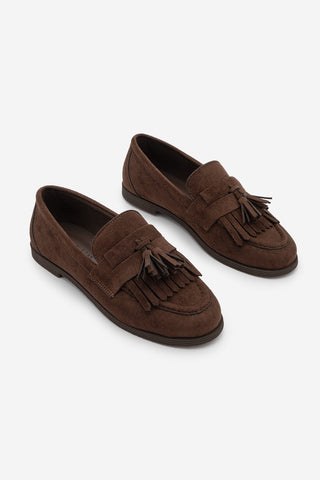 Kadın Loafer Günlük Ayakkabı Petlin - Kahve Süet