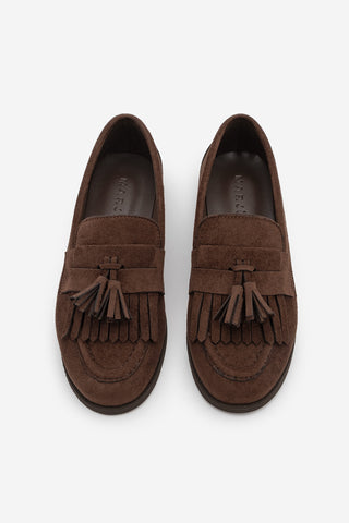 Kadın Loafer Günlük Ayakkabı Petlin - Kahve Süet