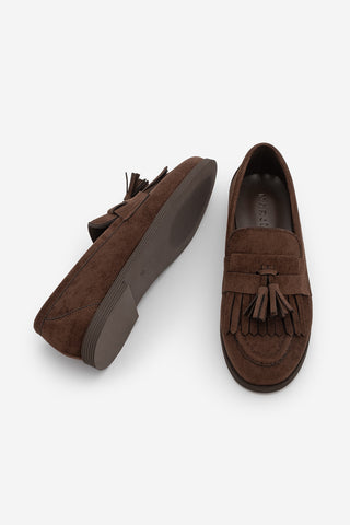 Kadın Loafer Günlük Ayakkabı Petlin - Kahve Süet