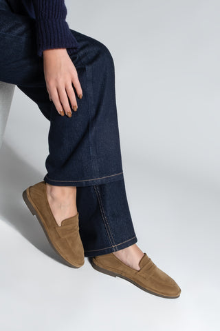 Kadın Loafer Günlük Ayakkabı Riston - Taba Süet