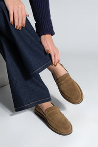 Kadın Loafer Günlük Ayakkabı Riston - Taba Süet