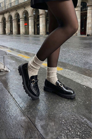 Kadın Loafer  Tokalı Günlük Ayakkabı Kinles - Siyah