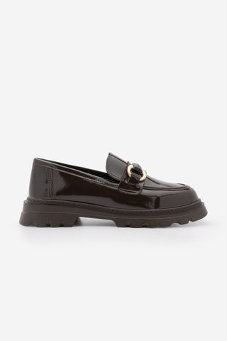 Kadın Loafer  Tokalı Günlük Ayakkabı Kinles - Kahve