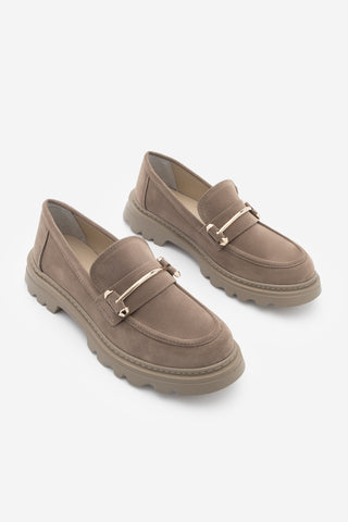 Kadın Loafer  Zincirli Günlük Ayakkabı Zolez - Vizon