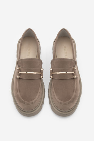 Kadın Loafer  Zincirli Günlük Ayakkabı Zolez - Vizon