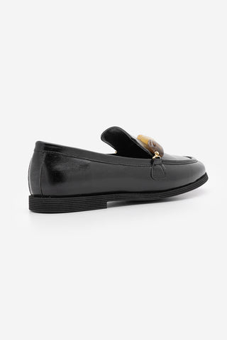 Kadın Loafer Taşlı Günlük Ayakkabı Meniva - Siyah