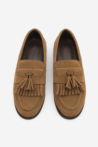 Kadın Loafer Günlük Ayakkabı Petlin - Taba Süet