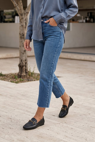 Kadın Loafer Tokalı Günlük Ayakkabı Tavelo - Siyah