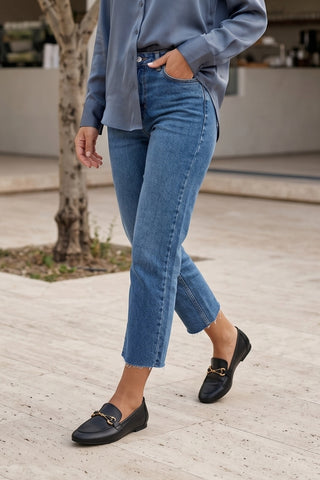 Kadın Loafer Tokalı Günlük Ayakkabı Tavelo - Siyah