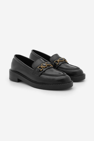 Kadın Loafer Taşlı Günlük Ayakkabı Egano - Siyah