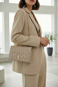 Kadın Omuz Çantası Delbin - Vizon