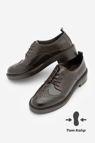 Kadın Oxford Ayakkabı Sindo - Kahve