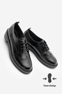 Kadın Oxford Ayakkabı Sindo - Siyah