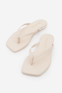 Kadın Parmak Arası Günlük Terlik Nelvin - Ekru