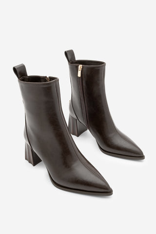 Kadın Sivri Burun Topuklu Bot Esvon - Kahve