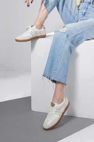 Kadın Sneaker Bağcıklı Spor Ayakkabı Denor - Altın