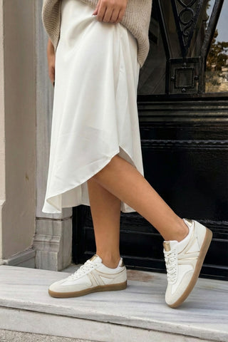 Kadın Sneaker Bağcıklı Spor Ayakkabı Denor - Altın