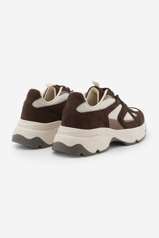 Kadın Sneaker Kalın Taban Spor Ayakkabı Vader - Kahve Süet