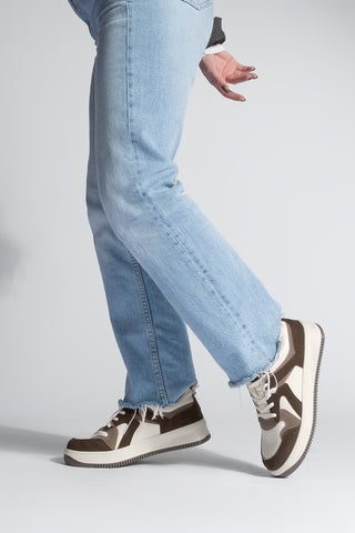 Kadın Sneaker Kalın Taban Spor Ayakkabı Aryan - Kahve