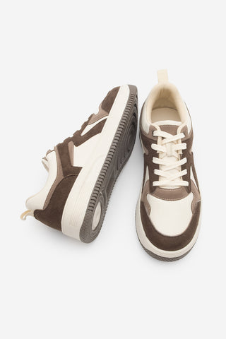 Kadın Sneaker Kalın Taban Spor Ayakkabı Aryan - Kahve