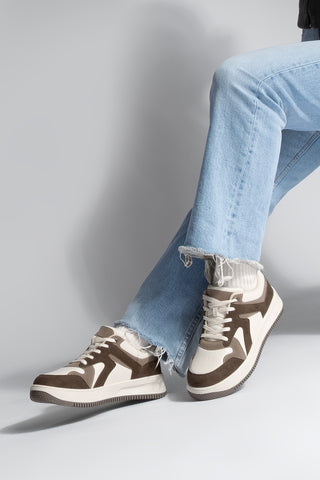 Kadın Sneaker Kalın Taban Spor Ayakkabı Aryan - Kahve