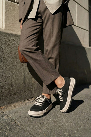 Kadın Sneaker Keten Spor Ayakkabı Kotnel - Siyah