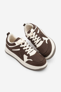 Kadın Sneaker Spor Ayakkabı Gosfin - Kahve Süet