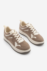 Kadın Sneaker Spor Ayakkabı Gosfin - Vizon Süet