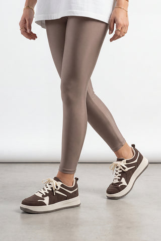 Kadın Sneaker Spor Ayakkabı Gosfin - Kahve Süet