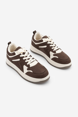 Kadın Sneaker Spor Ayakkabı Gosfin - Kahve Süet