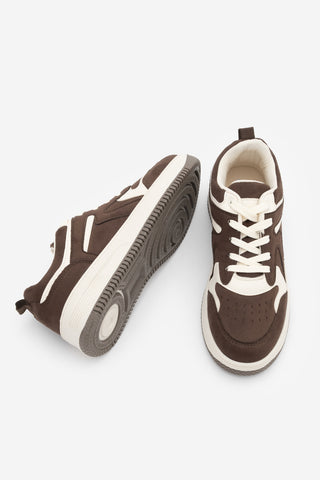 Kadın Sneaker Spor Ayakkabı Gosfin - Kahve Süet