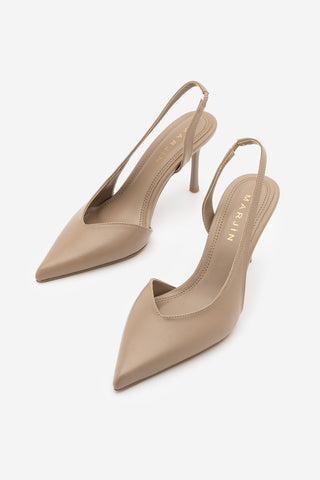 Kadın Stiletto Sivri Burun Topuklu Ayakkabı Esvin - Vizon