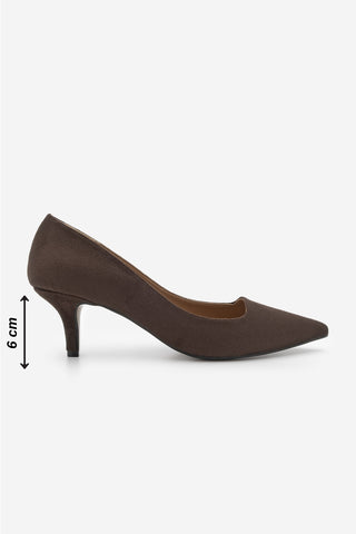 Kadın Stiletto Topuklu Ayakkabı Loresta - Kahve Süet