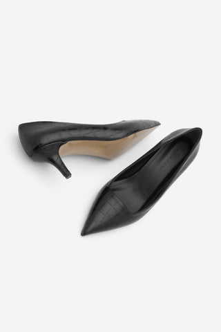 Kadın Stiletto Topuklu Ayakkabı Olfin - Siyah Croco