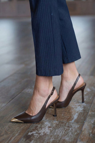 Kadın Stiletto Topuklu Ayakkabı Süvat - Kahve