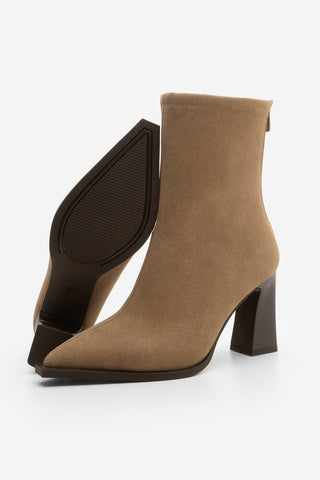 Kadın Topuklu Bot Kikas - Taba Süet