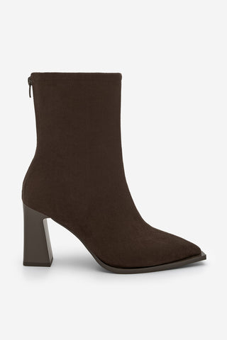 Kadın Topuklu Bot Kikas - Kahve Süet