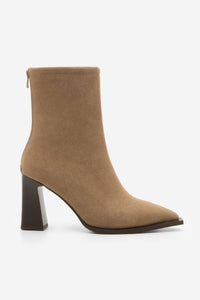 Kadın Topuklu Bot Kikas - Taba Süet