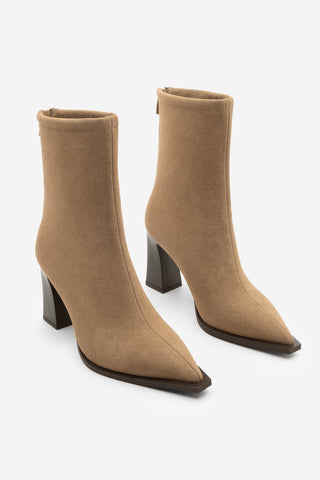 Kadın Topuklu Bot Kikas - Taba Süet