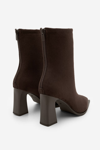 Kadın Topuklu Bot Kikas - Kahve Süet