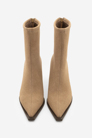 Kadın Topuklu Bot Kikas - Taba Süet